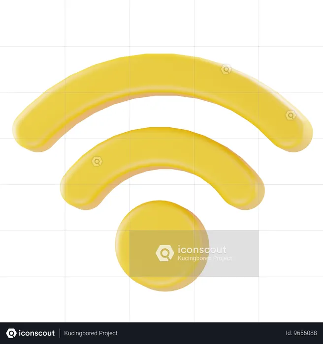 Connexion Wi-Fi moyenne  3D Icon