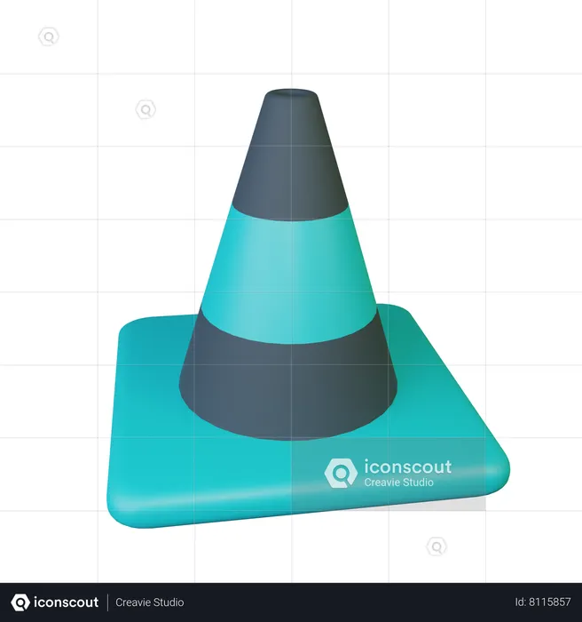 Cono de construcción  3D Icon