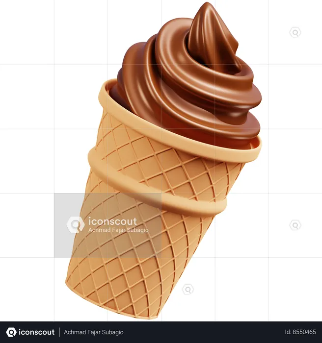 Cucurucho de helado  3D Icon