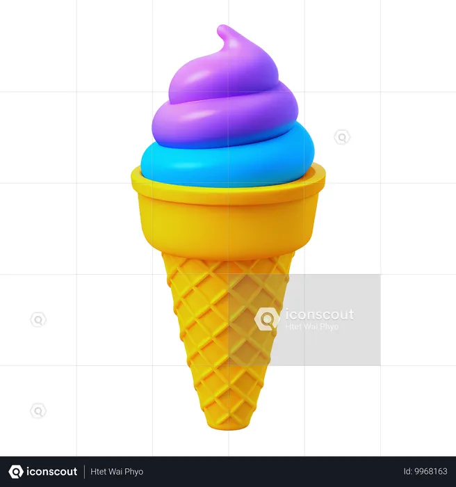 Cucurucho de helado  3D Icon