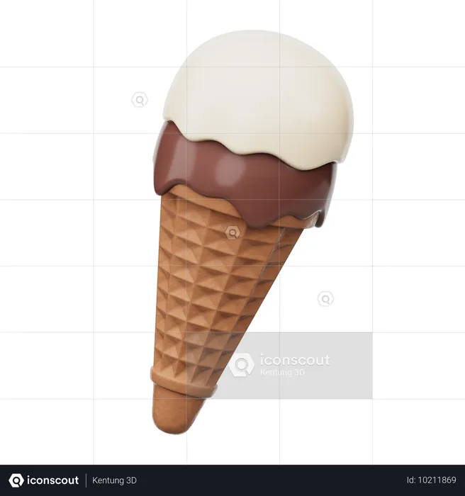 Cucurucho de helado  3D Icon