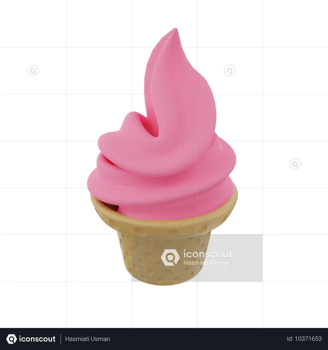 Cucurucho de helado  3D Icon