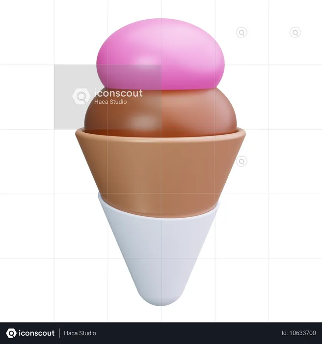 Cucurucho de helado  3D Icon