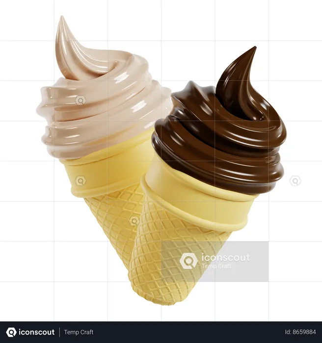 Cono de helado 2  3D Icon