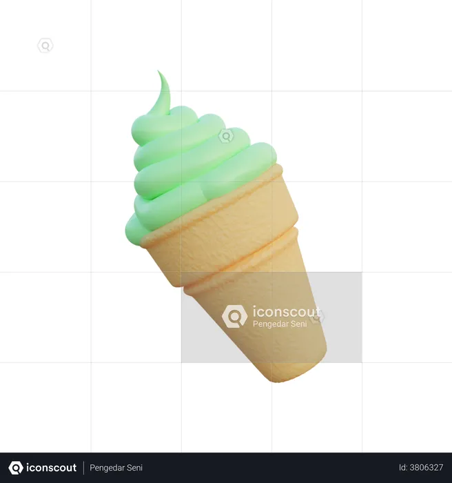 Cucurucho de helado  3D Illustration