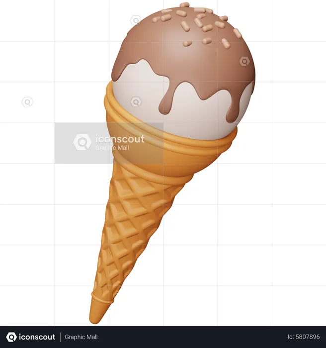 Cucurucho de helado  3D Icon