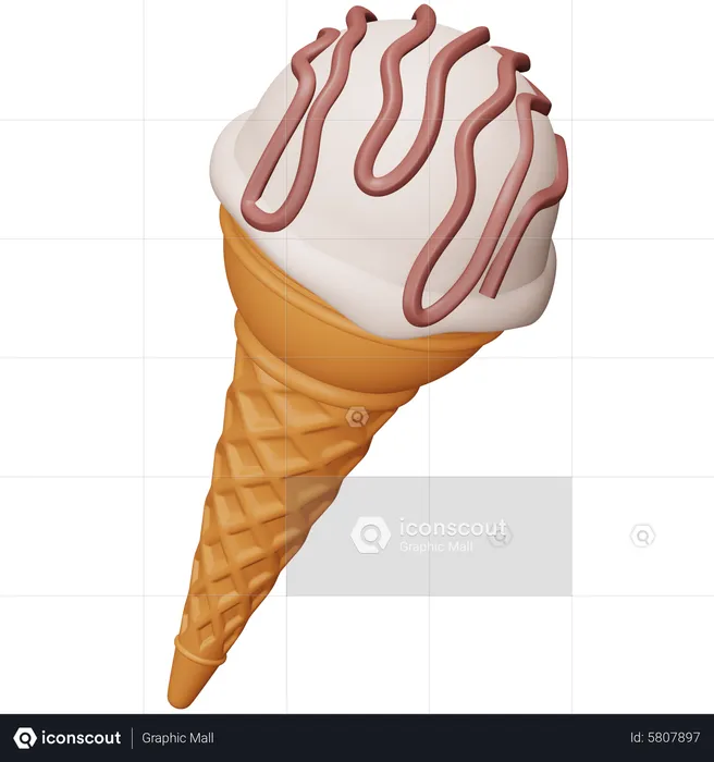 Cucurucho de helado  3D Icon