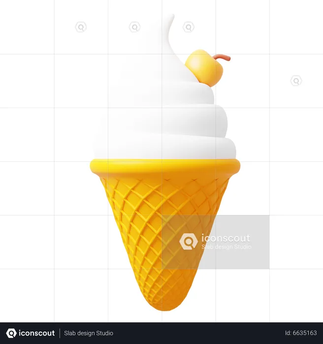 Cucurucho de helado  3D Icon