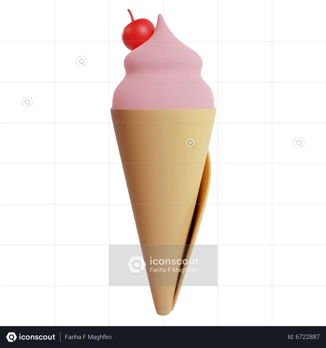 Cucurucho de helado  3D Icon