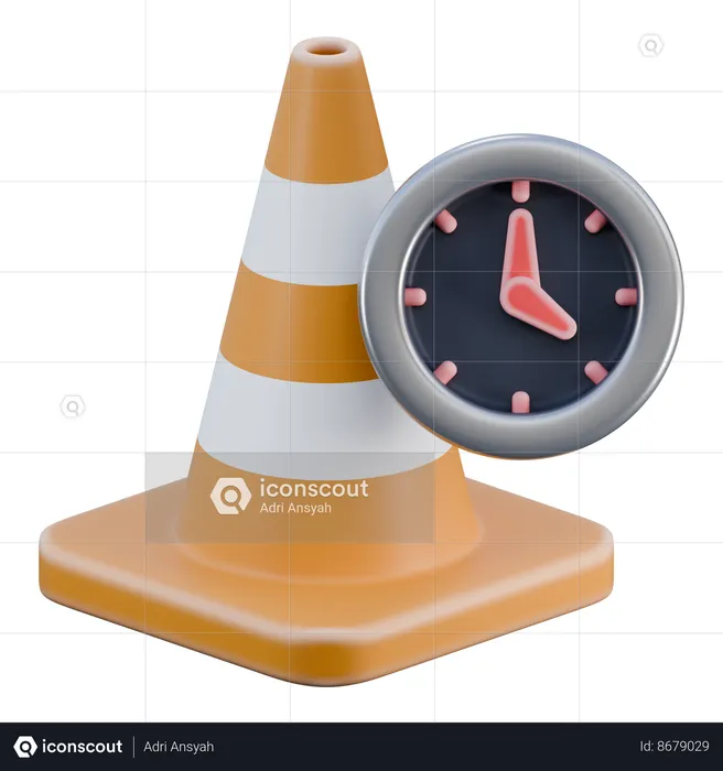 Cono de trafico  3D Icon