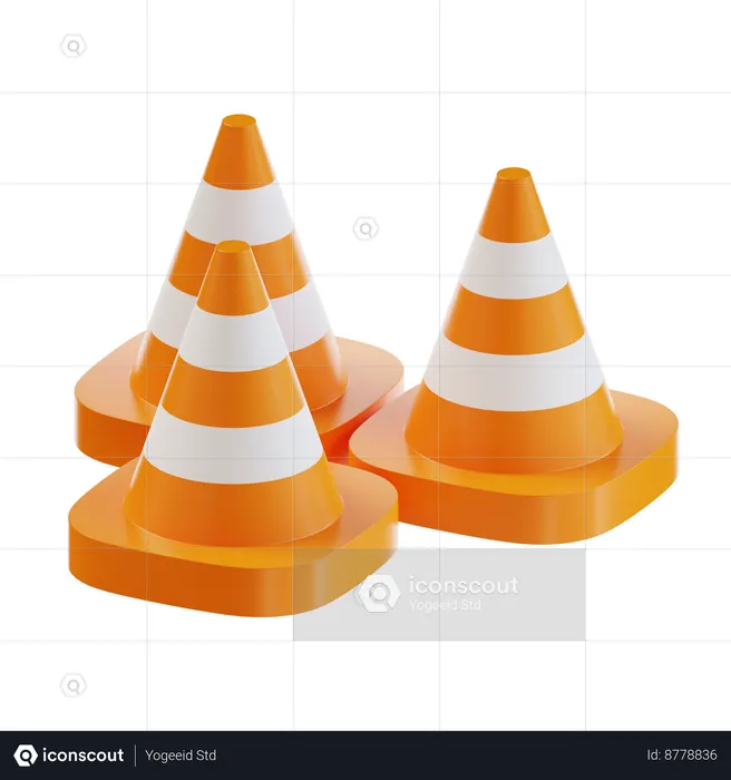 Cono de trafico  3D Icon