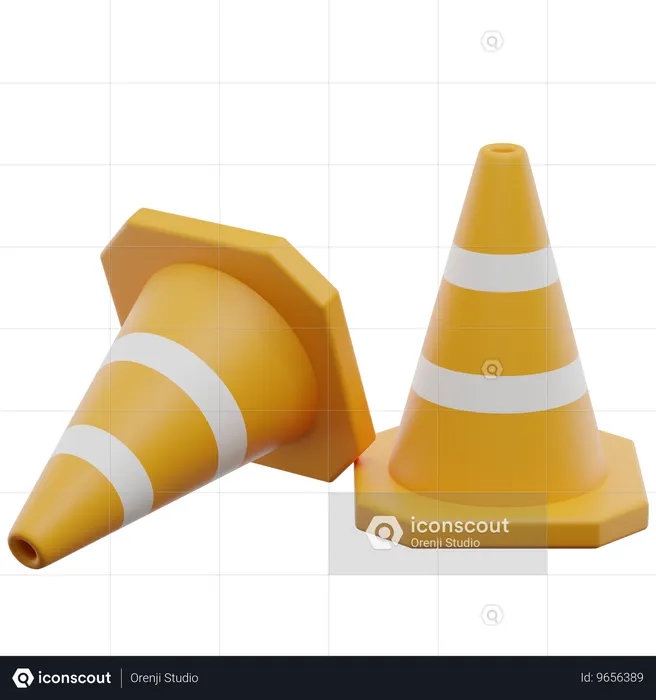 Cono de trafico  3D Icon