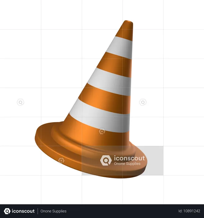 Cono de trafico  3D Icon