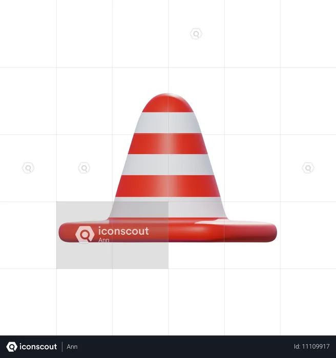 Cono de trafico  3D Icon