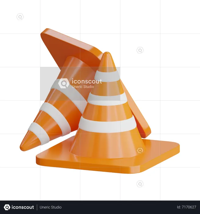 Cono de trafico  3D Icon