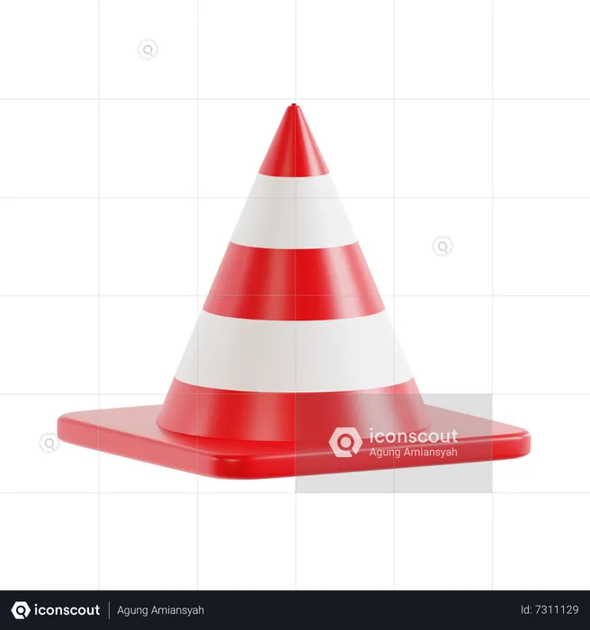 Cono de trafico  3D Icon