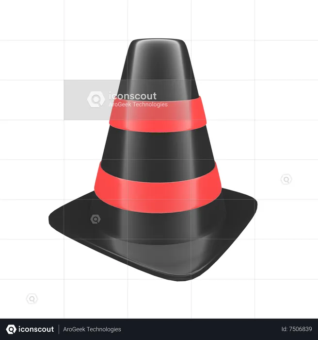 Cono de trafico  3D Icon