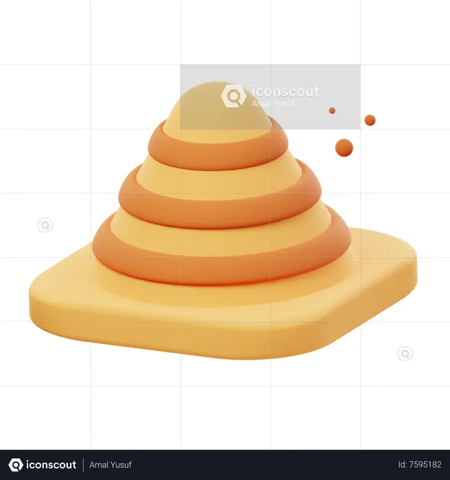 Cono de trafico  3D Icon