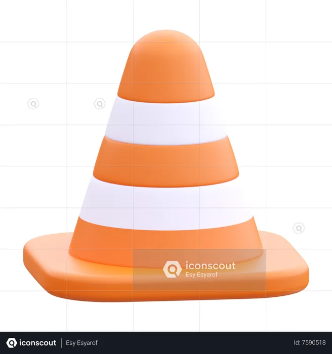 Cono de trafico  3D Icon