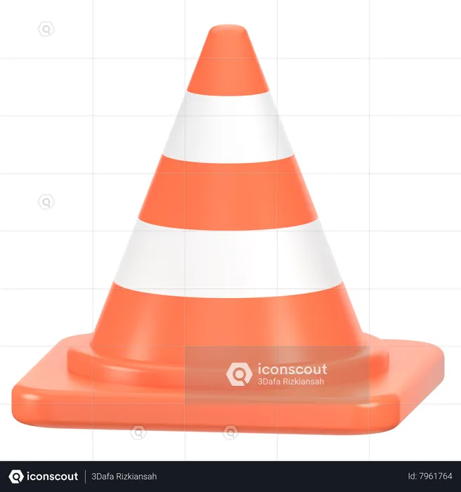 Cono de trafico  3D Icon