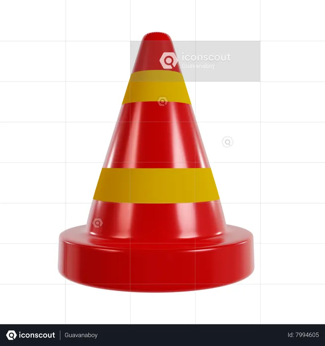 Cono de trafico  3D Icon