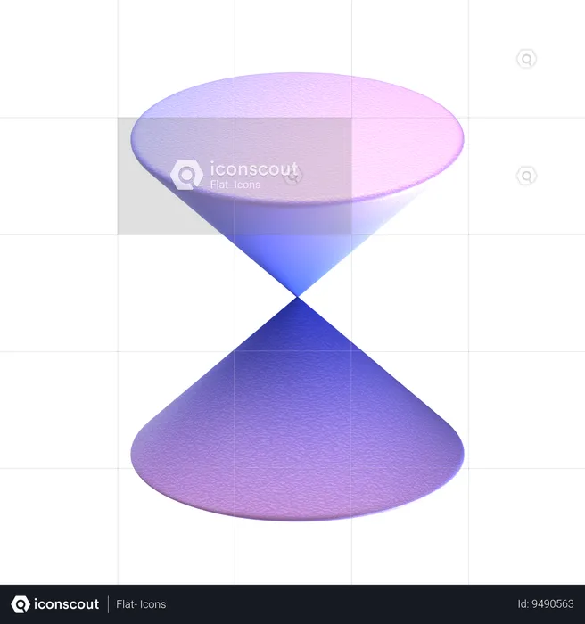 Cono elíptico  3D Icon