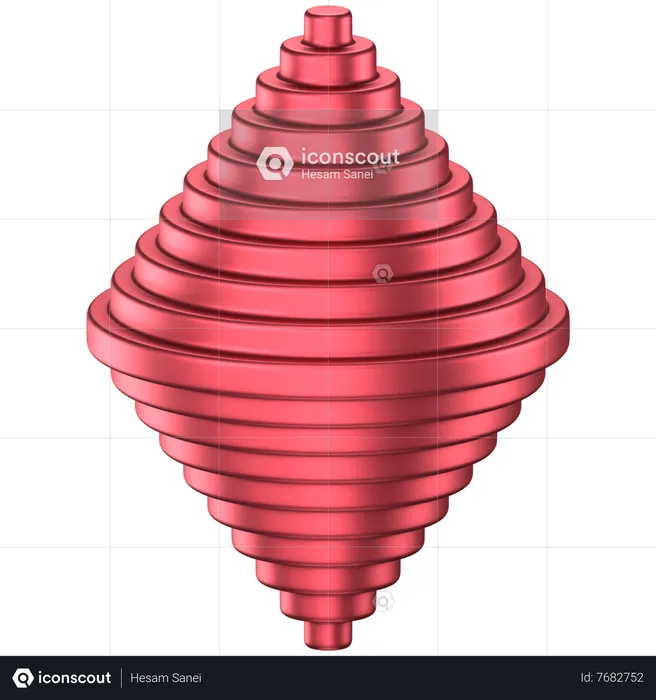 Forma abstracta de cono  3D Icon