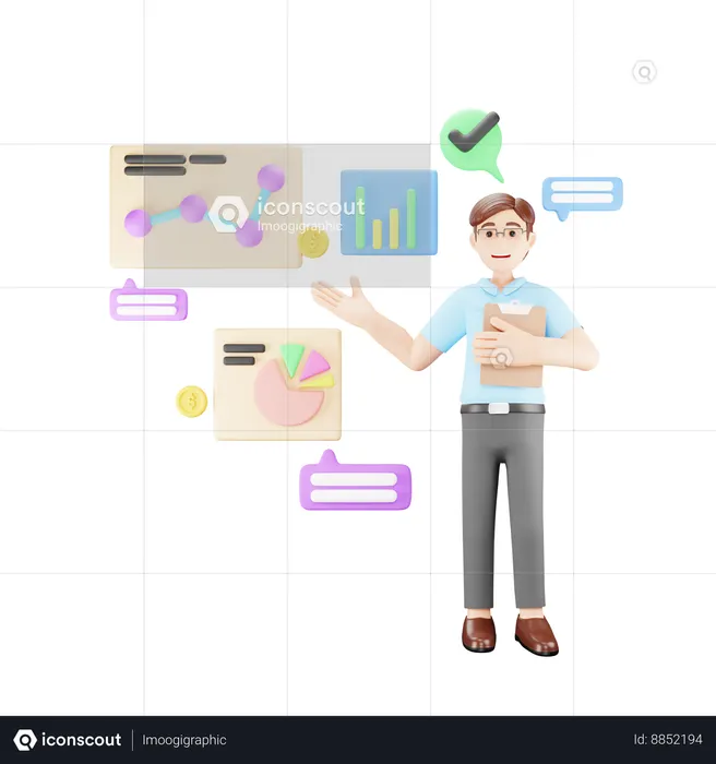 Conseiller financier  3D Icon