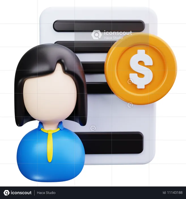 Conseiller financier  3D Icon