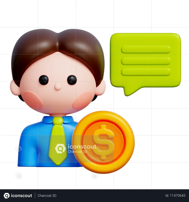 Conseiller financier  3D Icon