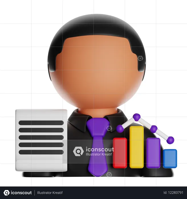 Conseiller financier  3D Icon