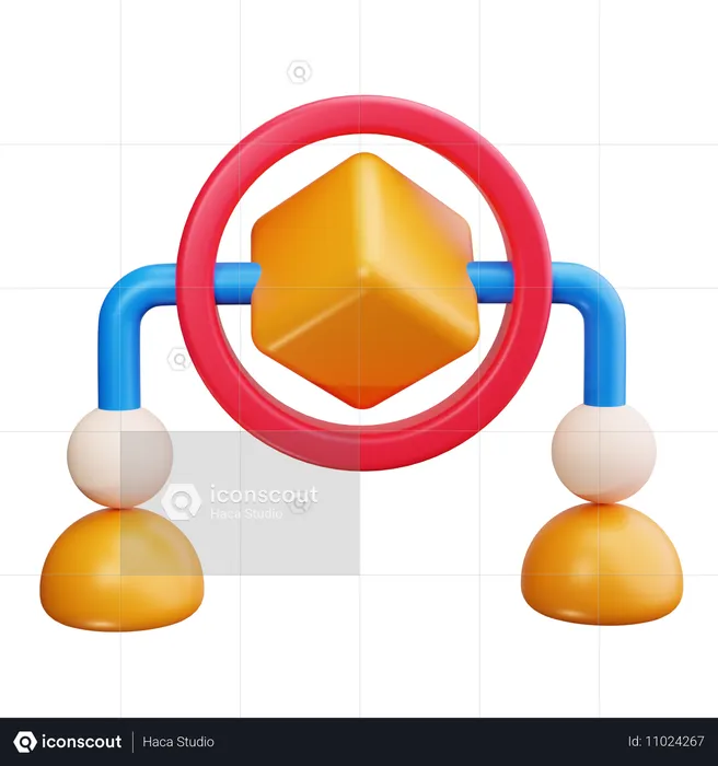 합의 메커니즘  3D Icon