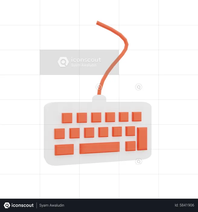 Consola de teclado  3D Icon