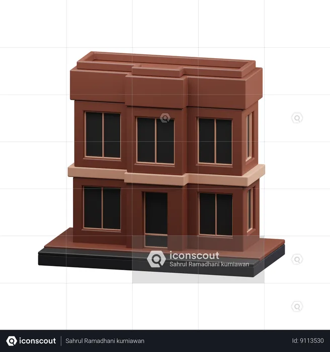 Construção de casas  3D Icon