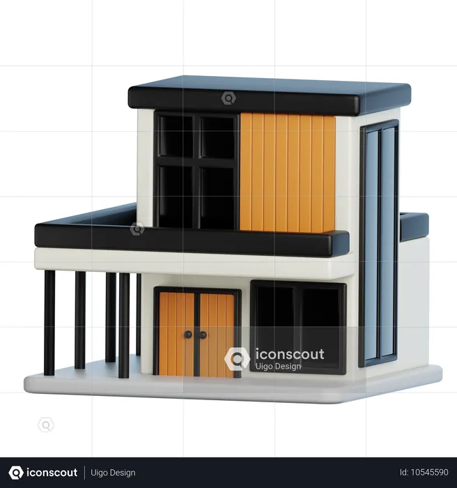 Construção de casas  3D Icon