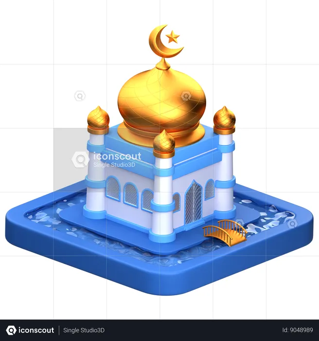 Construção de mesquita  3D Icon