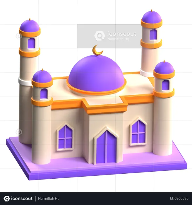 Construção de mesquita  3D Icon