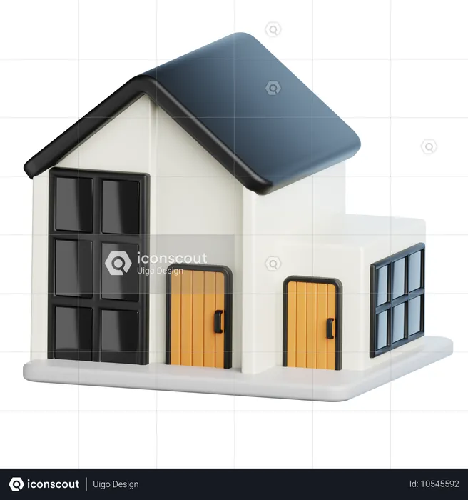 Construcción de casas  3D Icon