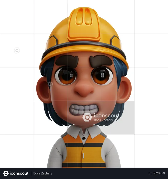 Travailleur masculin  3D Icon