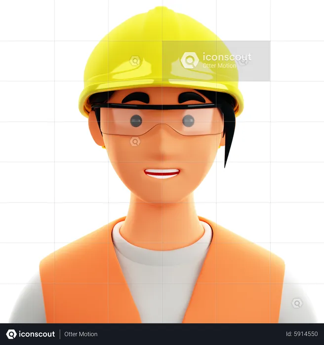 Constructeur, femme  3D Icon