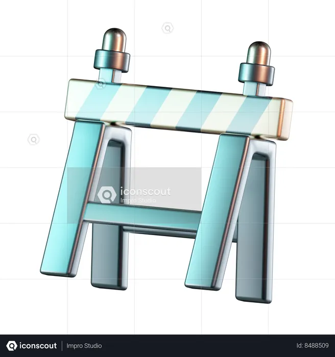 Construction Barrier  3D Icon