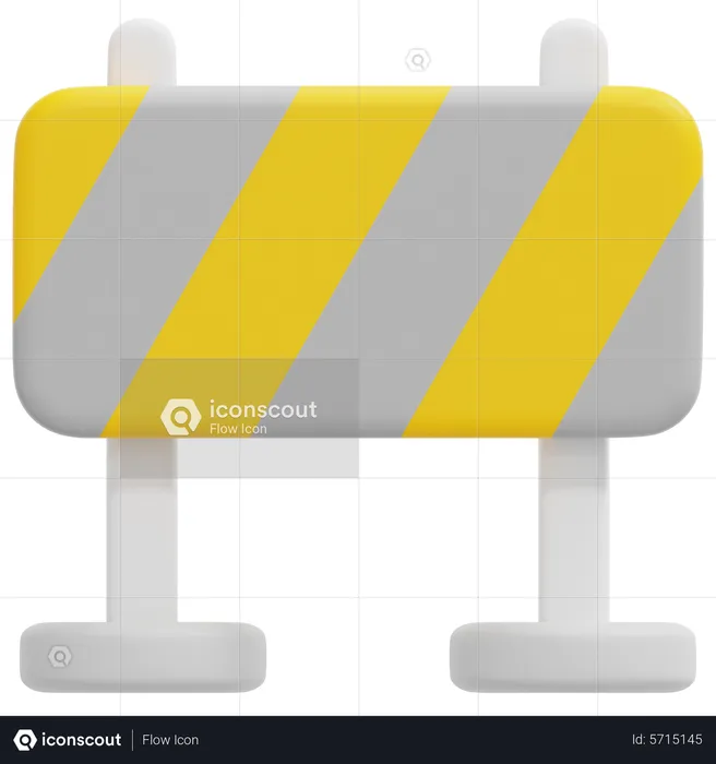 Construction Barrier  3D Icon