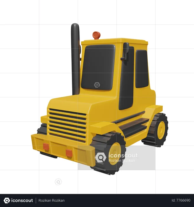 Bulldozer de chantier  3D Icon