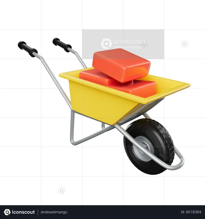 Construction Cart  3D Icon