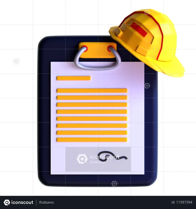 Construction Checklist  3D Icon