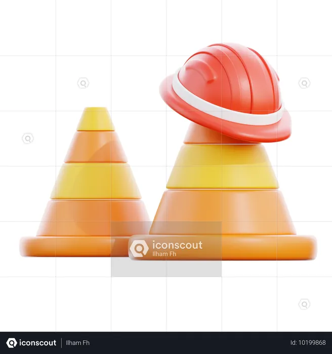 Construction Cone  3D Icon