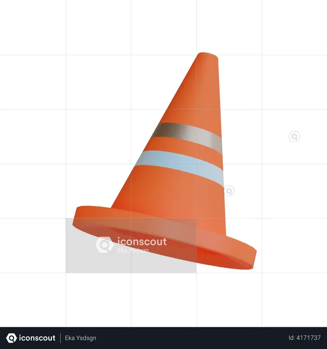 Construction Cone  3D Illustration