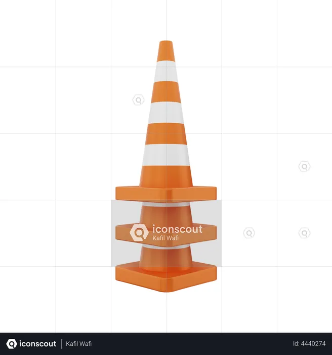 Construction Cone  3D Illustration