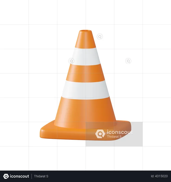 Construction cone  3D Illustration