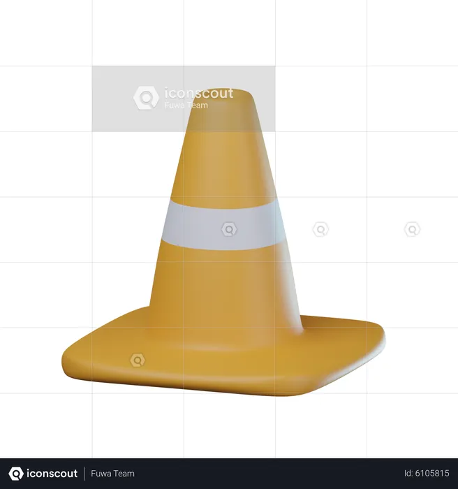 Construction Cone  3D Icon